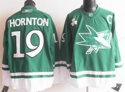 San Jose Sharks #19 Joe Thornton St. Patrick’S Day Green Jersey