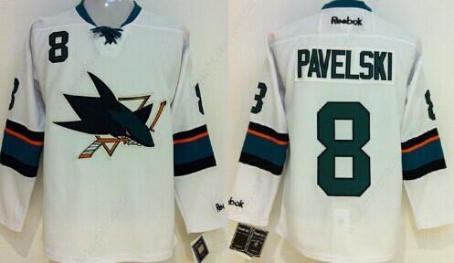 San Jose Sharks #8 Joe Pavelski 2014 White Jersey