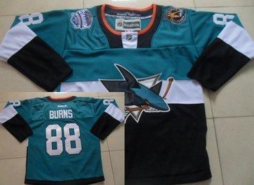 San Jose Sharks #88 Brent Burns 2015 Stadium Series Blue #2 Black Jersey