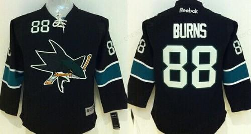 San Jose Sharks #88 Brent Burns Black Third Kids Jersey