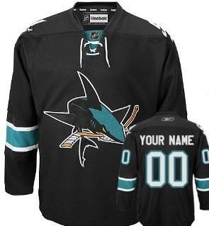 San Jose Sharks Men’s Customized Black Third Jersey