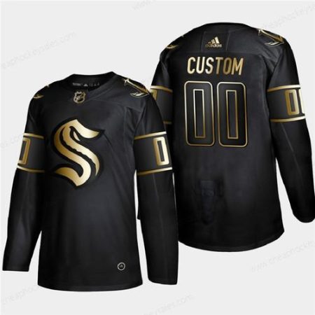 Seattle Kraken Custom Men’s Adidas Black Golden Edition Limited Stitched NHL Jersey