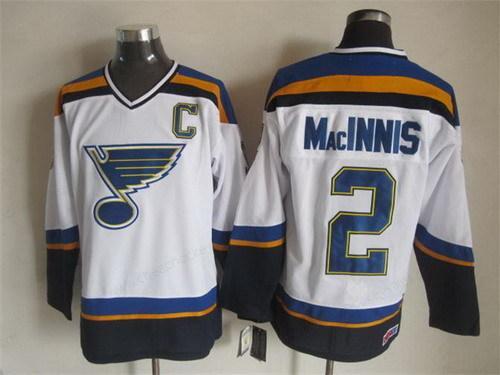 St. Louis Blues #2 Al Macinnis 2014 White Throwback CCM Jersey