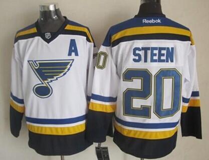 St. Louis Blues #20 Alexander Steen 2014 White Jersey