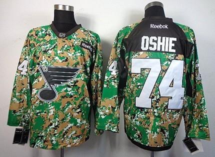 St. Louis Blues #74 T.J. Oshie 2014 Camo Jersey