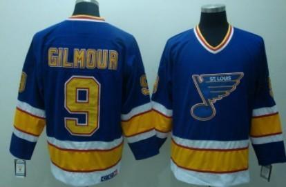 St. Louis Blues #9 Doug Gilmour Blue Throwback CCM Jersey