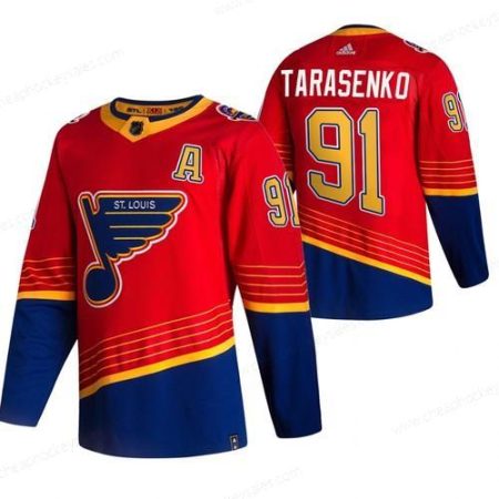 St. Louis Blues #91 Vladimir Tarasenko Red Men’s Adidas 2020-21 Reverse Retro Alternate NHL Jersey