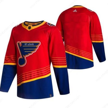 St. Louis Blues Blank Red Men’s Adidas 2020-21 Reverse Retro Alternate NHL Jersey