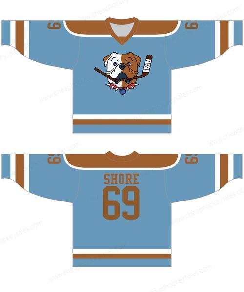Sudbury Bulldogs #69 Shore Blue Hockey Jersey