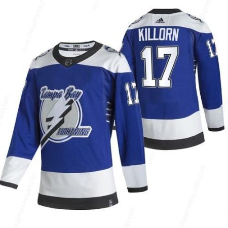 Tampa Bay Lightning #17 Alex Killorn Blue Men’s Adidas 2020-21 Reverse Retro Alternate NHL Jersey