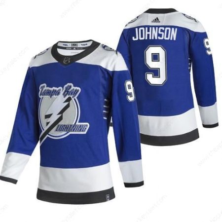 Tampa Bay Lightning #9 Tyler Johnson Blue Men’s Adidas 2020-21 Reverse Retro Alternate NHL Jersey