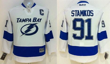 Tampa Bay Lightning #91 Steven Stamkos New White Kids Jersey