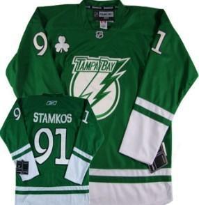 Tampa Bay Lightning #91 Steven Stamkos St. Patrick’S Day Green Jersey