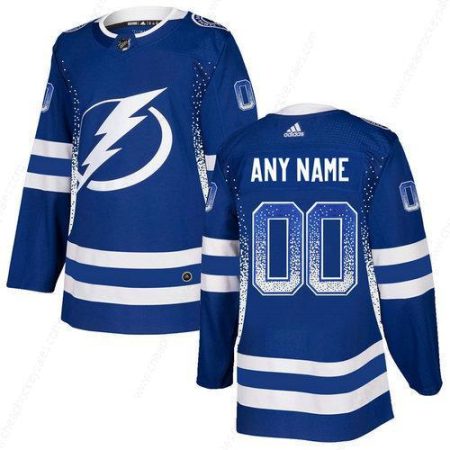 Tampa Bay Lightning Blue Men’s Customized Drift Fashion Adidas Jersey