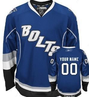 Tampa Bay Lightning Men’s Customized Blue Third Jersey