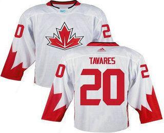 Team Canada Men’s #20 John Tavares White 2016 World Cup Stitched NHL Jersey