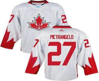 Team Canada Men’s #27 Alex Pietrangelo White 2016 World Cup Stitched NHL Jersey