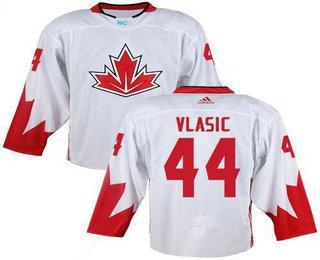 Team Canada Men’s #44 Marc-Edouard Vlasic White 2016 World Cup Stitched NHL Jersey