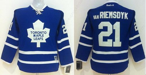 Toronto Maple Leafs #21 James Van Riemsdyk Blue Kids Jersey