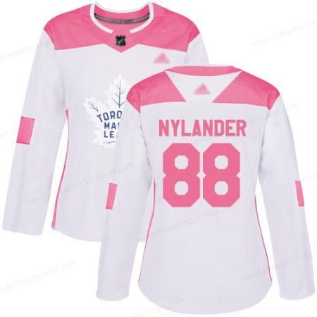 Toronto Maple Leafs #88 William Nylander White Pink Authentic Fashion Women’s Stitched Hockey Jersey