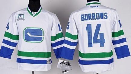 Vancouver Canucks #14 Alexandre Burrows White Third Kids Jersey