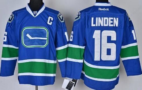 Vancouver Canucks #16 Trevor Linden Blue Third Jersey