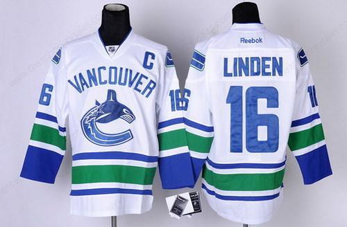 Vancouver Canucks #16 Trevor Linden White Jersey