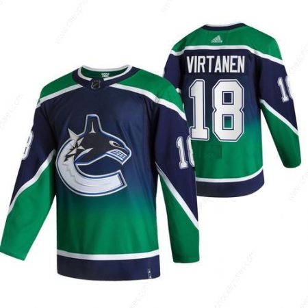 Vancouver Canucks #18 Jake Virtanen Green Men’s Adidas 2020-21 Reverse Retro Alternate NHL Jersey