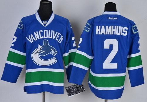 Vancouver Canucks #2 Dan Hamhuis Blue Jersey