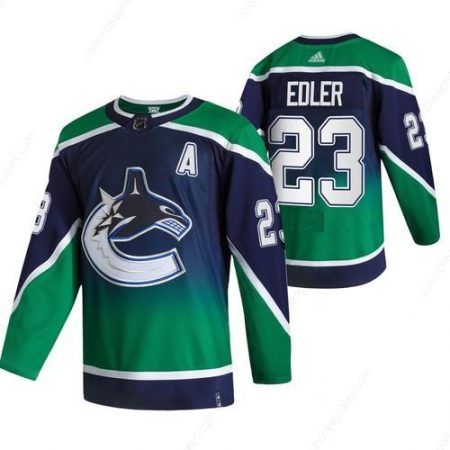 Vancouver Canucks #23 Alexander Edler Green Men’s Adidas 2020-21 Reverse Retro Alternate NHL Jersey