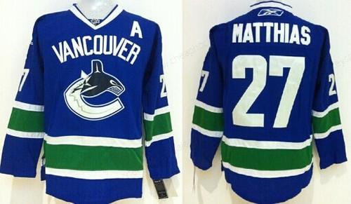 Vancouver Canucks #27 Shawn Matthias Blue Jersey