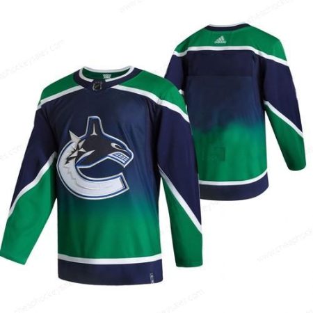 Vancouver Canucks Blank Green Men’s Adidas 2020-21 Reverse Retro Alternate NHL Jersey