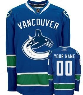 Vancouver Canucks Men’s Customized Blue Jersey