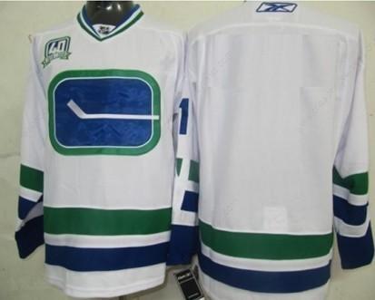 Vancouver Canucks Men’s Customized White Third Jersey