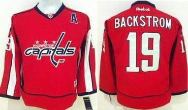 Washington Capitals #19 Nicklas Backstrom Red Kids Jersey