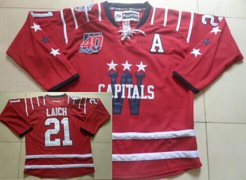 Washington Capitals #21 Brooks Laich 2015 Winter Classic Red 40Th Jersey