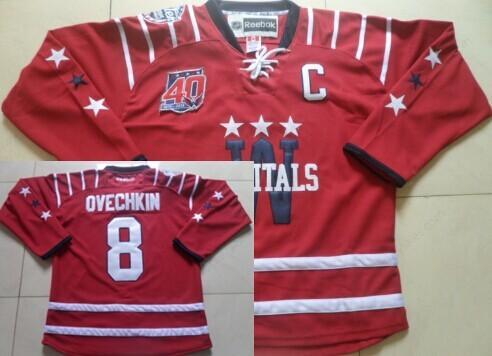 Washington Capitals #8 Alex Ovechkin 2015 Winter Classic Red 40Th Jersey