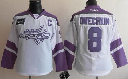 Washington Capitals #8 Alexander Ovechkin White Women’s Fights Cancer Jersey