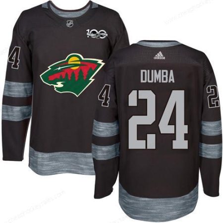 Wild #24 Matt Dumba Black 1917-2017 100Th Anniversary Stitched NHL Jersey