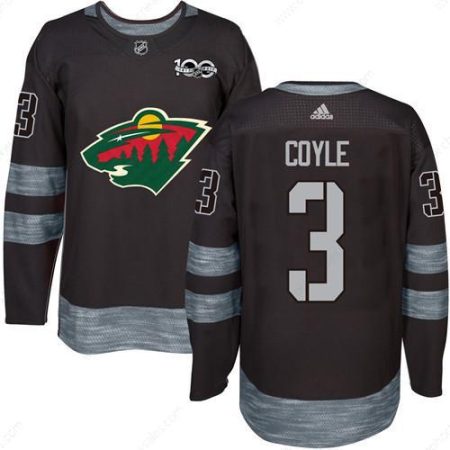 Wild #3 Charlie Coyle Black 1917-2017 100Th Anniversary Stitched NHL Jersey