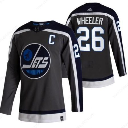 Winnipeg Jets #26 Blake Wheeler Black Men’s Adidas 2020-21 Reverse Retro Alternate NHL Jersey