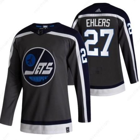 Winnipeg Jets #27 Nikolaj Ehlers Black Men’s Adidas 2020-21 Reverse Retro Alternate NHL Jersey