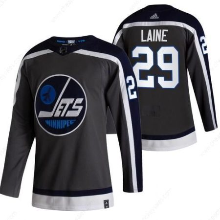 Winnipeg Jets #29 Patrik Laine Black Men’s Adidas 2020-21 Reverse Retro Alternate NHL Jersey