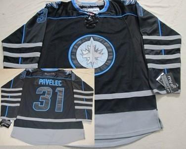 Winnipeg Jets #31 Ondrej Pavelec Black Ice Jersey