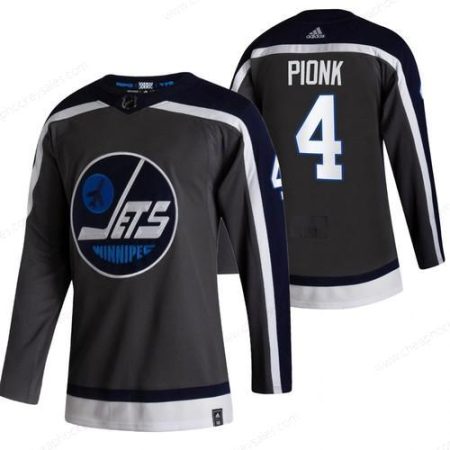 Winnipeg Jets #4 Neal Pionk Black Men’s Adidas 2020-21 Reverse Retro Alternate NHL Jersey