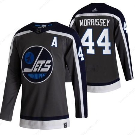 Winnipeg Jets #44 Josh Morrissey Black Men’s Adidas 2020-21 Reverse Retro Alternate NHL Jersey