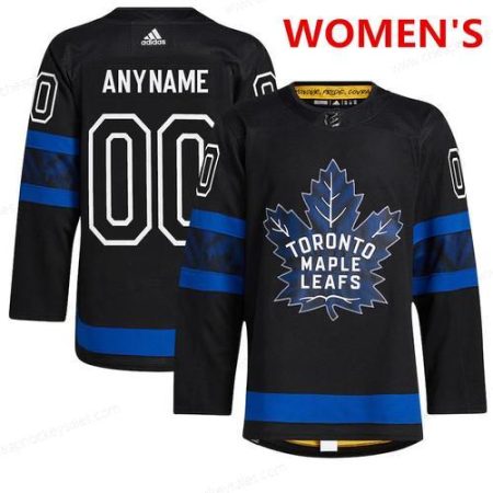 Women’s Adidas Black Authentic Toronto Maple Leafs X Drew House Alternate Custom NHL Jerseys