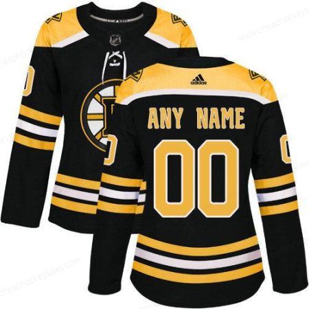 Women’s Adidas Boston Bruins Customized Authentic Black Home NHL Jersey