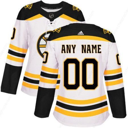 Women’s Adidas Boston Bruins NHL Authentic White Customized Jersey