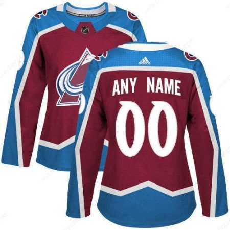 Women’s Adidas Colorado Avalanche Customized Authentic Burgundy Red Home NHL Jersey